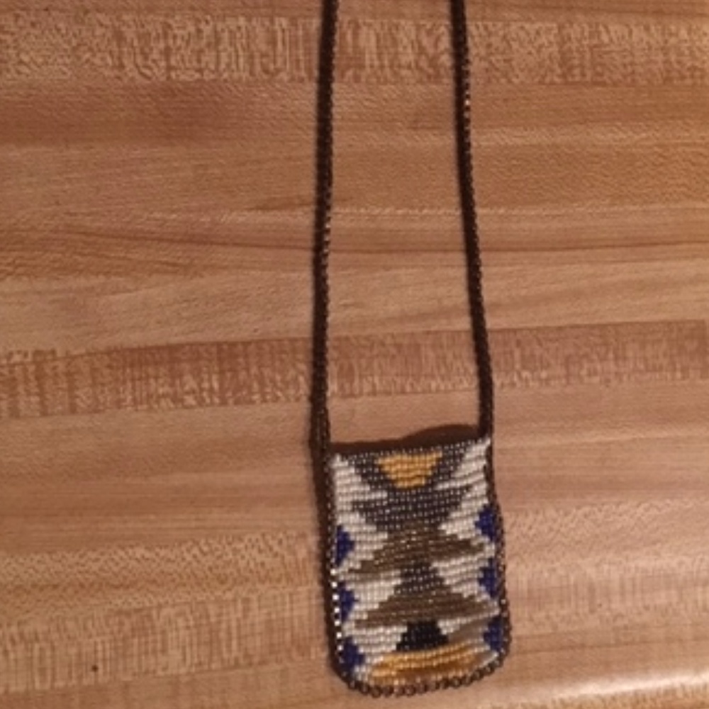 Vintage Pattern Beaded Anthropologie Necklace